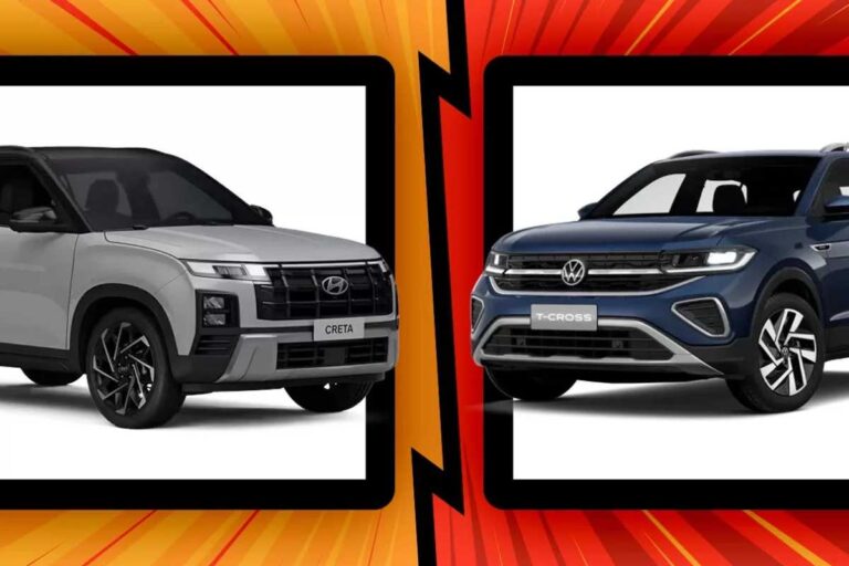 Hyundai Creta 2025 ou VW T-Cross 2025: comparativo revela qual SUV vale mais a pena